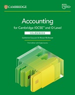 Front cover of Cambridge IGCSE & O Level Accounting Coursebook;