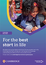 Cambridge Early Years poster