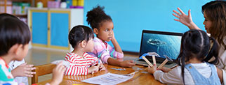 Young students in a class setting