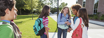 Students outside school
