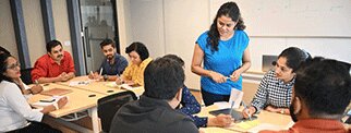 Group of people in a class
