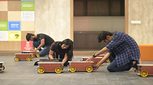 Plaksha University students working together
