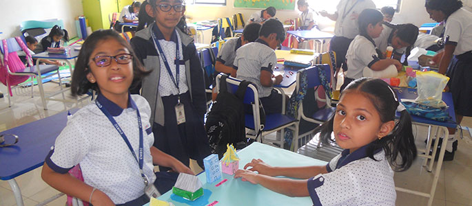 School children in a classroom